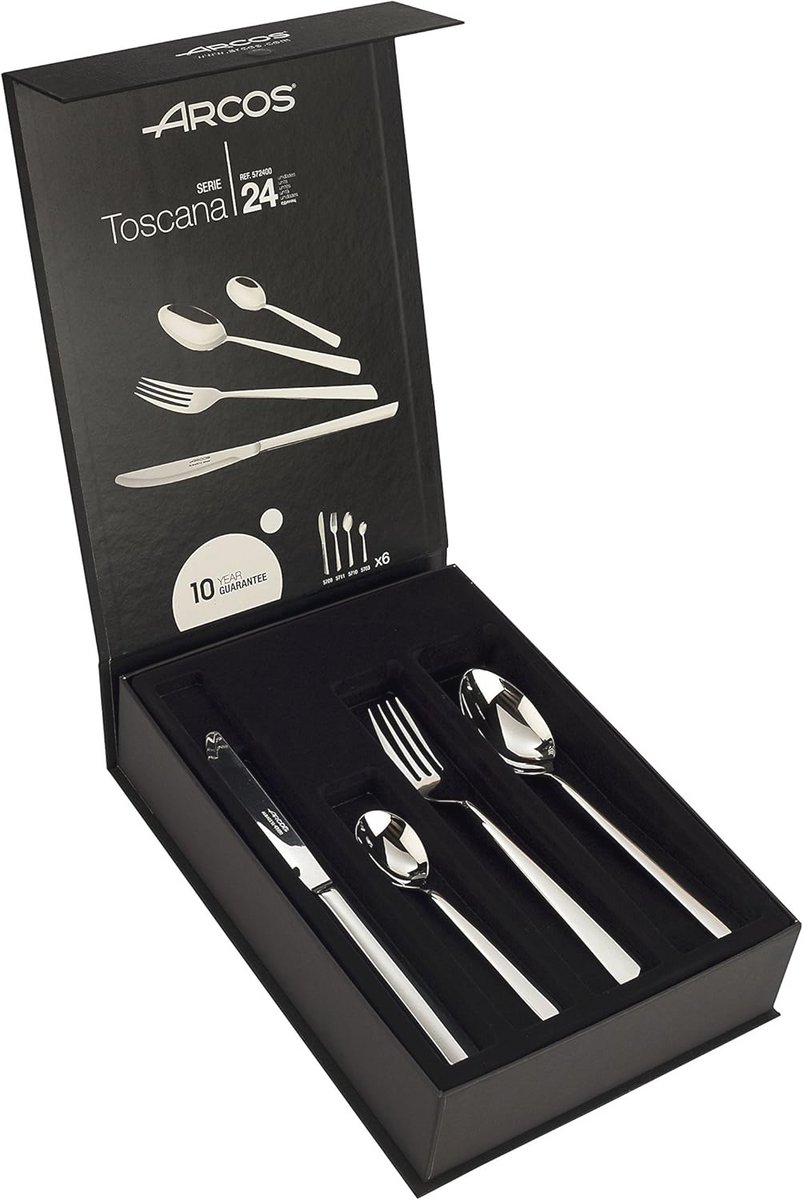 24-delige Geschenkdoos Bestekset - Roestvrij Staal Silverkleurig voor 6 Personen