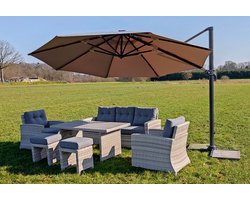 Aluminium Lounge Diningset Wicker Stoel Bank Loungeset 100% Roestvrij Weerbestendig
