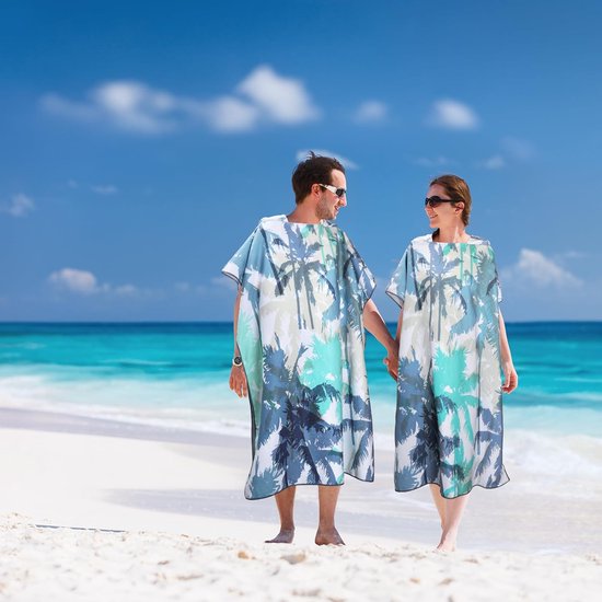 Poncho De Bain Ultra Léger Et Séchage Rapide Avec Capuche - Surf, Plage, Femme/homme