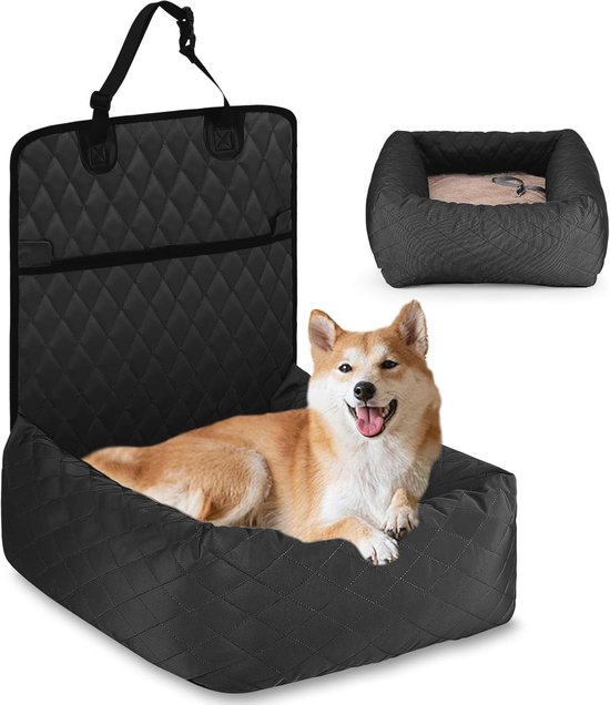 Autostoelhoes voor honden, met verlengstuk voor agressieve kauwer, 600D robuuste stoelhoes voor achterbank, slipvaste hondenslaapplaats voor in de auto, waterdicht hondenbed, hondenstoelhoes voor in