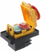 Voetschakelaar 230V 16A Eenfasige Aan/uitschakelaar BOSYTRO Nooduitschakelaar, 230 V, Veiligheidsschakelaar, Nulspanningsschakelaar Met Stopcontact, Elektromagnetische Drukschakelaar Voor Het Snel Uitschakelen Van Freestafel En Elektrische Apparaten