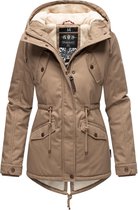 Gewatteerd & Winddicht - Marikoo MANOLYA - Winterjas Dames - Volwassen - Capuchon - Taupe - XL