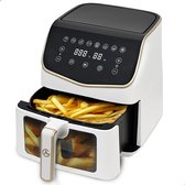 AG Airfryer XXL Premium - Wit- Luchtfriteuse - Anti-aanbak - Tot 8 personen- Vaatwasserbestendig - Met Receptenboek - Extreem Stil- Snelkooktechnologie - Digitaal Display - Tot 200°C - 8 Voorgeprogrammeerde standen. 7.5L