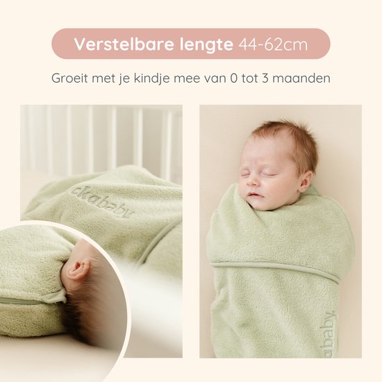 Puckababy Original Piep Inbakerslaapzak (0-3M) - Teddy - Olive van Merkloos — afbeelding 5