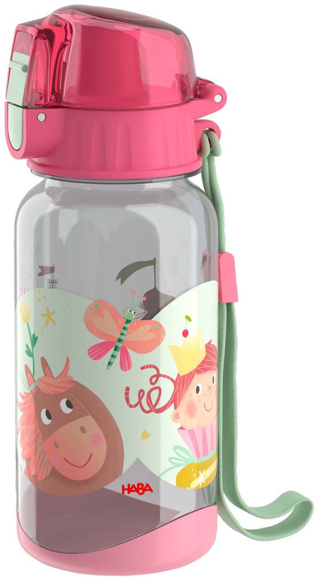 Haba drinkfles prinses en paard 400 ml BPA-vrij schoolbeker.