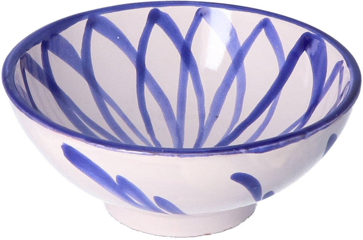 Lenta Living - Ontbijtkom Granada streep blauw 15cm - Kommen