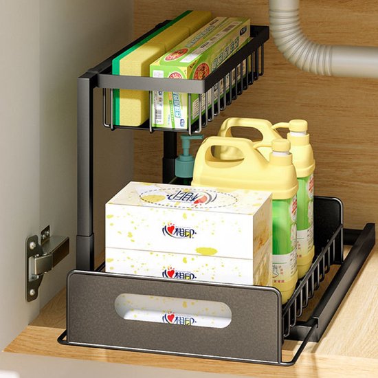OSteed Onder Bureau Metalen Lade Zwart met Grote Slide Extension, Uittrekbare Plank Organizer Gemonteerd Onder Platte Houten Tafel of Werkbank, Normal_Version OSteed Onder Bureau Metalen Lade Zwart met Grote Slide Extension, Uittrekbare Plank Organizer Gemonteerd Onder Platte Houten Tafel of Werkbank, Normal_Version