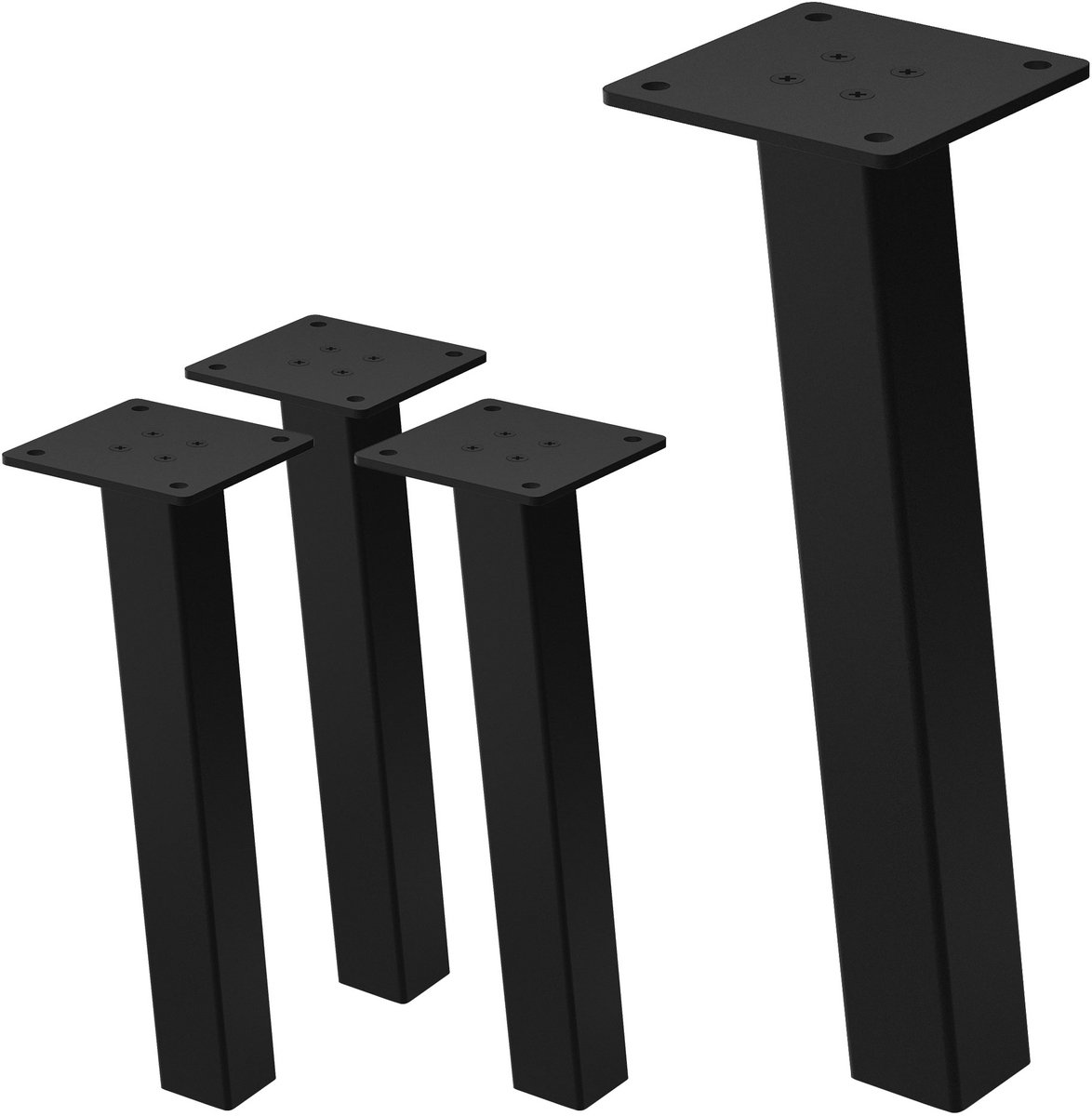 ml-design modern serie tafelpootjes set van 4 stuks I-vorm schuin met 96° hoek hoogte 30 cm glanzend zwart gepoedercoat staal met vierkant profiel 4x4 cm geschikt voor salontafels zitbanken en diverse meubels robuust en stijlvol ontwerp