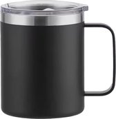 Premium RVS Koffiebeker To Go - Thermosbeker - Theebeker - 350ml - Zwart