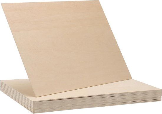 10 Stuks Houten DIY Boekenleggers met Ronde Hoeken Onbewerkte Houten