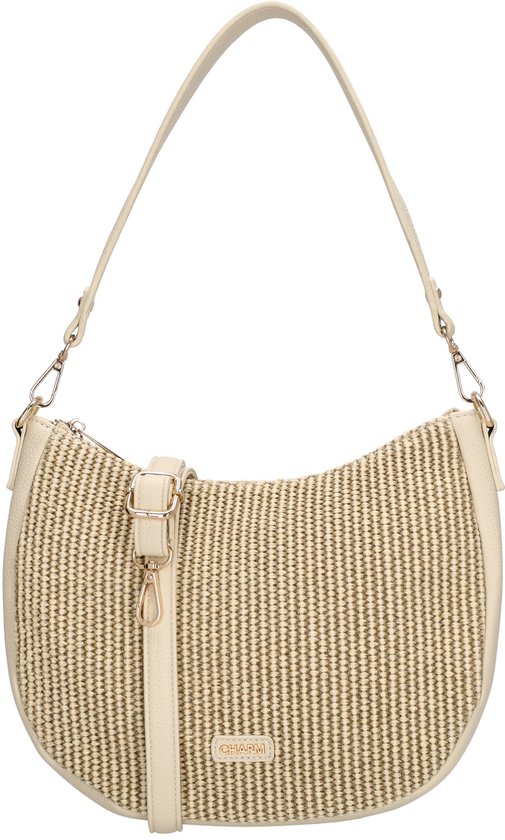 Sac bandoulière Charm London Paris - Bandoulière - Aspect paille - Bandoulière - Pochette - Sable