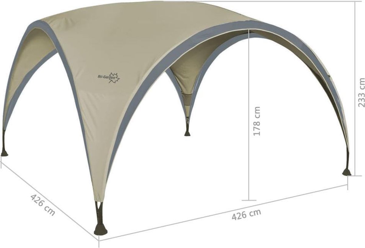 Bo-Camp Party Shelter - Partytent Large - 4.26 x 4.26 x 2.33 Meter | bol.com