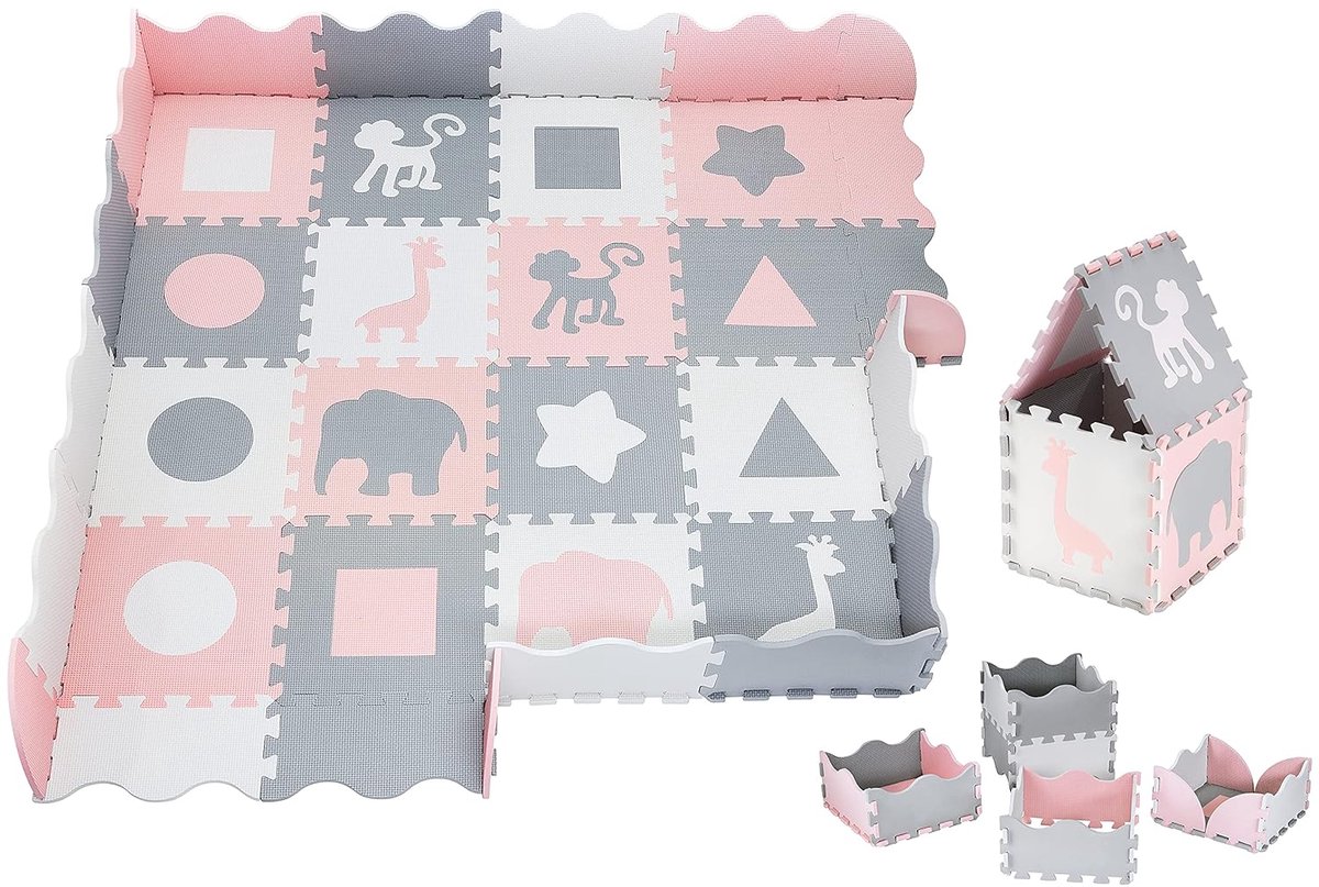 Grote geurloze puzzelmat voor kinderen, 150 x 150 cm - Speelmat voor jongens en meisjes