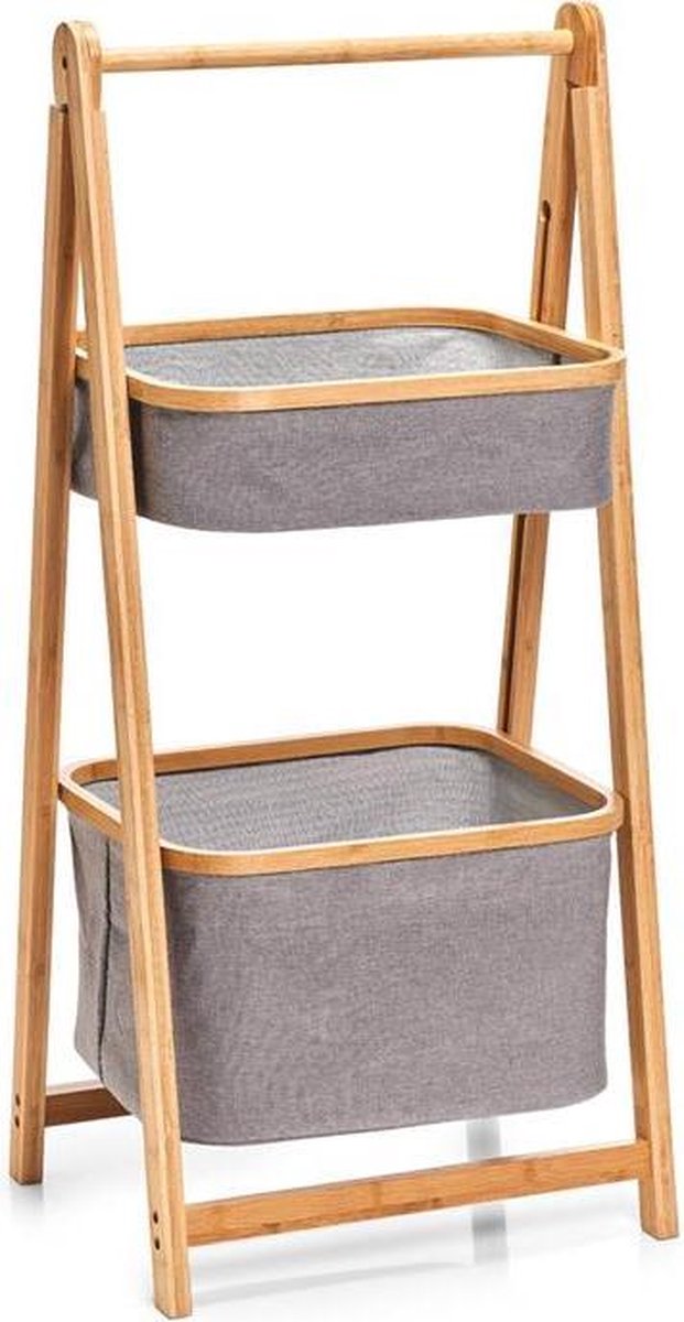 Zeller - Basket Rack, bamboo/polyester