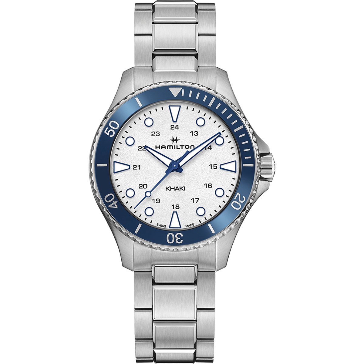 Hamilton Khaki Navy Scuba H82231150 Horloge - Staal - Zilverkleurig - Ø 37 mm