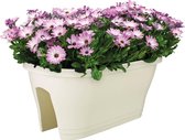 Elho Corsica Flower Bridge 60 - Bloempot - Wit - Buiten & Balkon  - L 29.6 x W 58 x H 24 cm