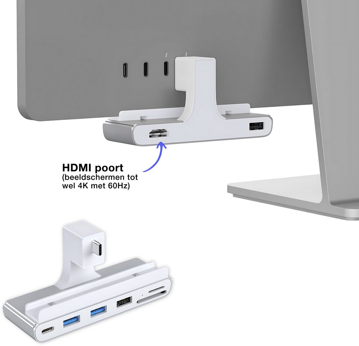 iMounts iMac 24 inch USB-C hub met HDMI thumbnail 4