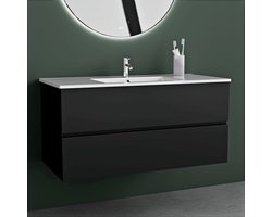 Badkamermeubel met wastafel - 100 CM - Zwart - Badmeubelset - Wastafelmeubel - Vestland