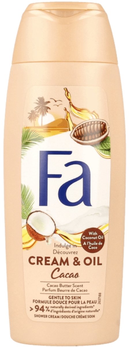Fa - Douchecrème - Room & Olie Kokosnuss Kakaoboter - Verzachtend & Voedend - 250 ml