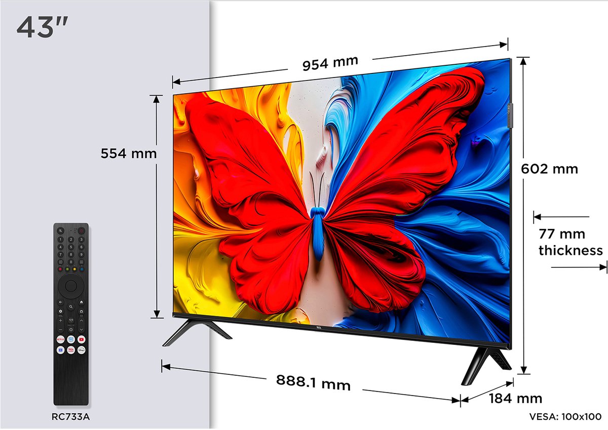 TCL 43S59K (2025) - 43 inch - QLED TV