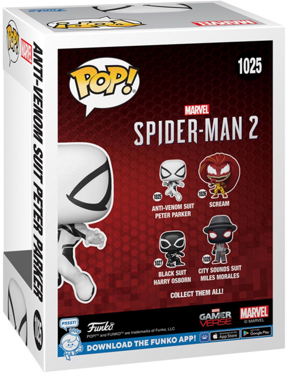 Funko POP Games: Spider-Man 2 - Anti-Venom Suit Peter Parker speelfiguur thumbnail 3