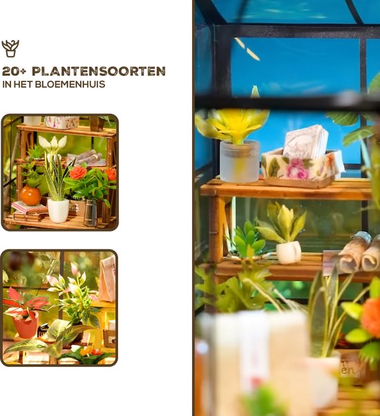 DIY bouwpakket Minikas 'Cathy's flowerhouse' - Robotime