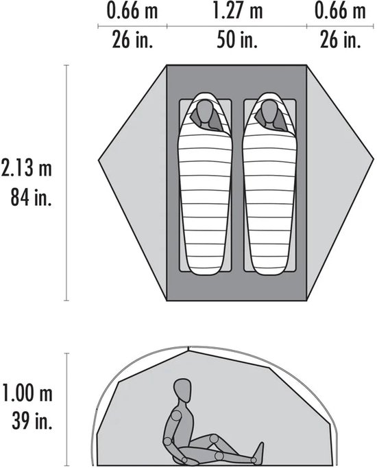 MSR FreeLite 2 V3 - 2 Persoons Tent Green van MSR — afbeelding 5