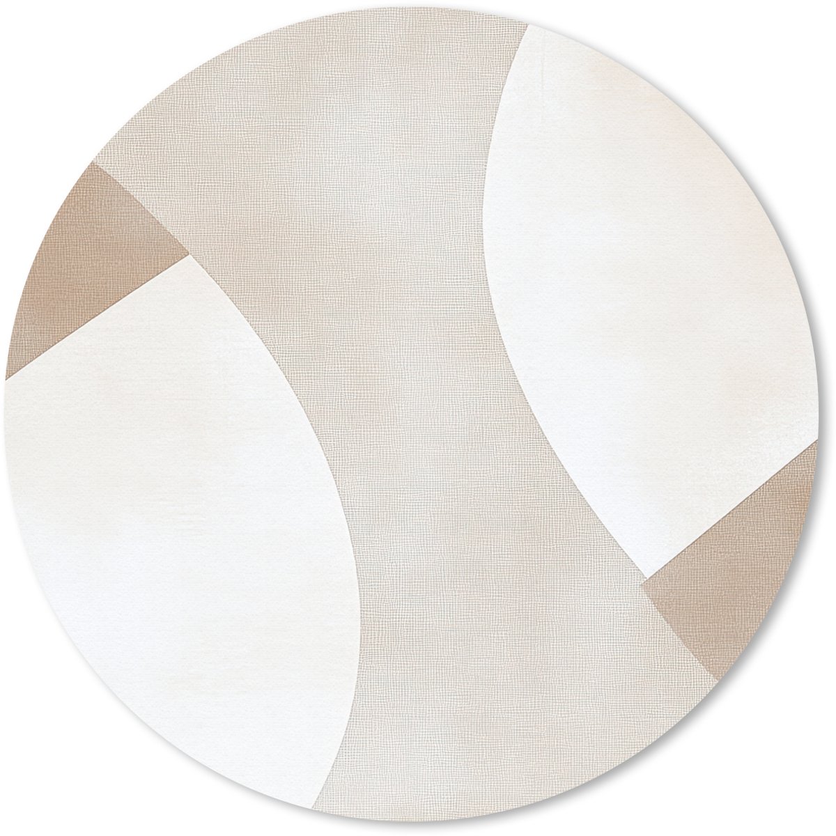 Muismat rond 40x40 cm - Mousepad Bruin - Japandi - Abstract - Ronde muismatten