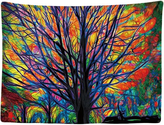 Wandkleed binnen - Wandtapijt - Abstract - Natuur - Boom - Muurkleed - Wanddoek Stof - 200 x 150 cm - Wanddecoratie - Wandhanger - Muurhanger - Fotobehang - Poster - Ulticool - Decoratie - Woonkamer - Slaapkamer