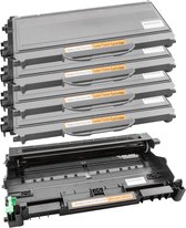 Print-Equipment Toner cartridge/Alternatief Spaarset Brother 4 x TN-2120 toner + 1 DR2100 drum | DCP-7030/ DCP-7040/ DCP-7045/ DCP-7045N/ HL-2140-US/ H