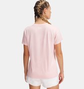 Under Armour Tech Short SleeveV- Twist Dames Sportshirt - Roze
