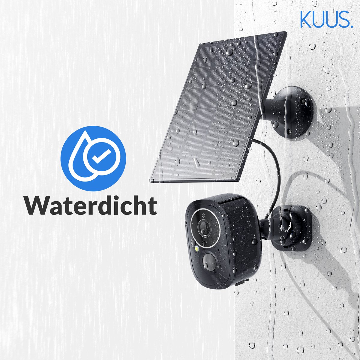 Afbeelding 3 van KUUS. OC3 Solar Beveiligingscamera Draadloos Buiten - WiFi Camerabewaking Set Buiten | Buitencamera met Nachtzicht - Bewakingscamera Voor Buiten - Camerabeveiliging - 3K - 15.600 mAh - AI Human Detection - Incl. 32GB SD - 5W Solar Nooit Meer Opladen