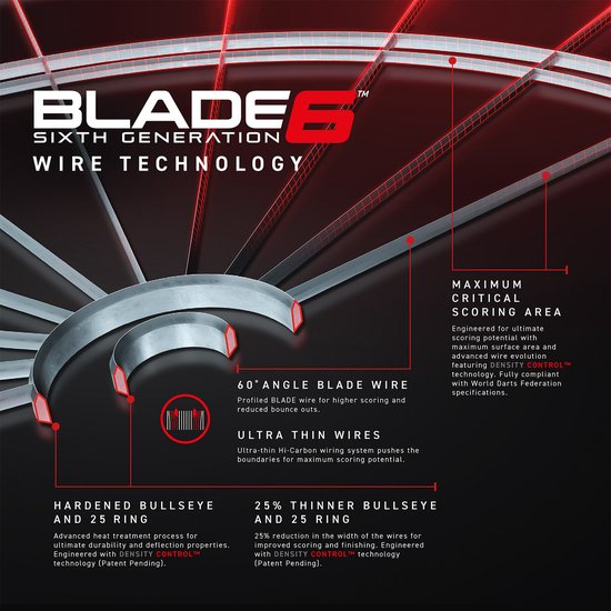 WINMAU - Blade 6 Dartbord