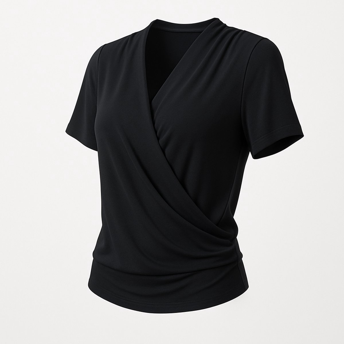 Stella Fiora Overslagtop Dames - Zwart - Maat XL