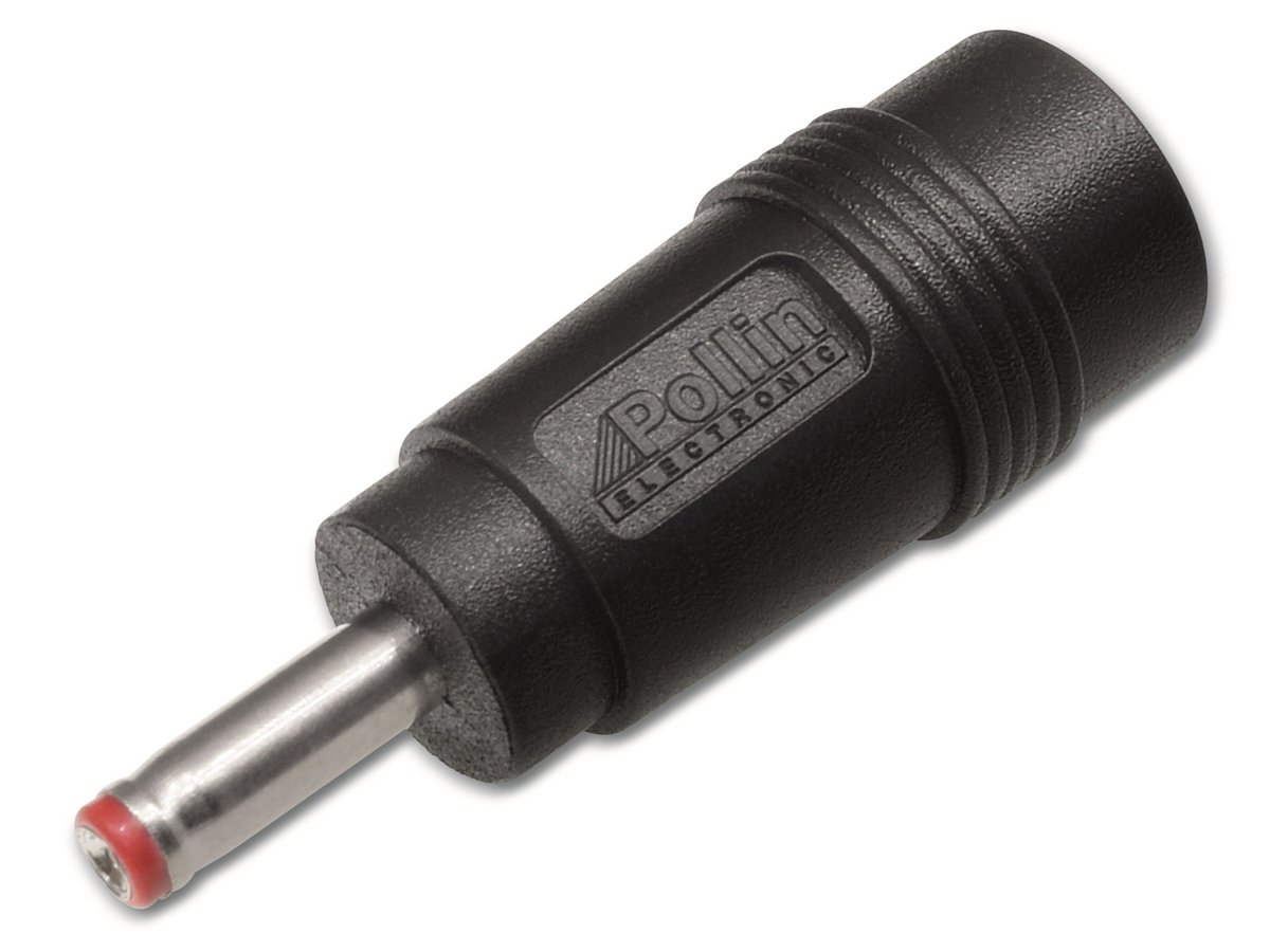 Holplugadapter, 5,5/2,1 holbus naar 3,5/1,35 holplug