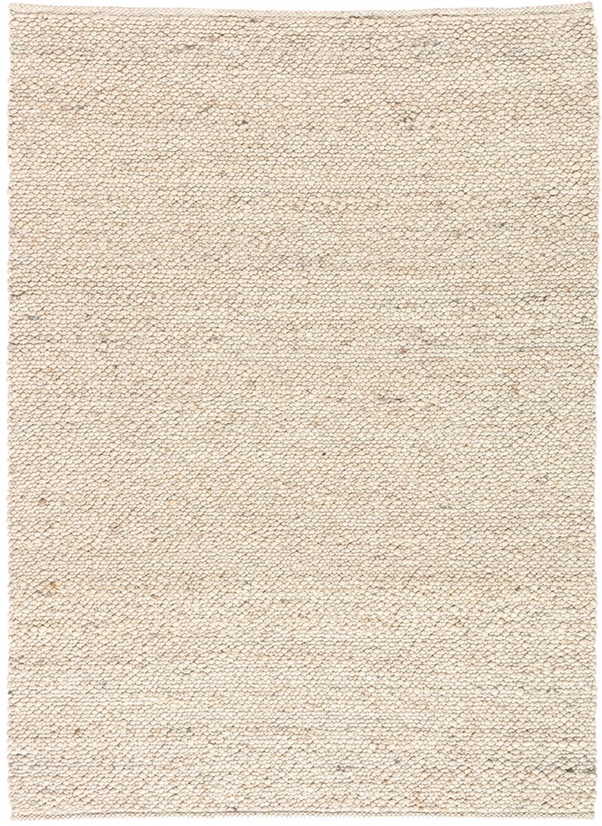 Lino Noble Beige Vloerkleed 200x300cm - Handgeweven Luxueus Tapijt 100% gevilte wol - Laagpolig - 18mm dik - 3,7kg/m² - Tapijt Woonkamer - Vloerkleed Slaapkamer - Tapijt Eetkamer