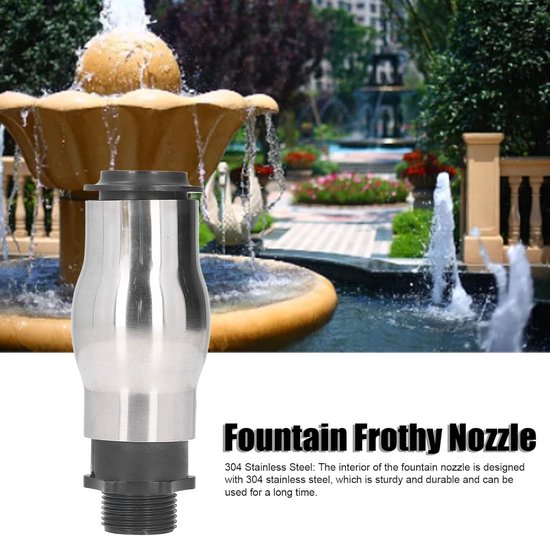G1 Buitendraad Fontein Schuimende Nozzle Rvs Fontein Nozzle Spray Vijver Sprinkler voor Vijver Pretpark