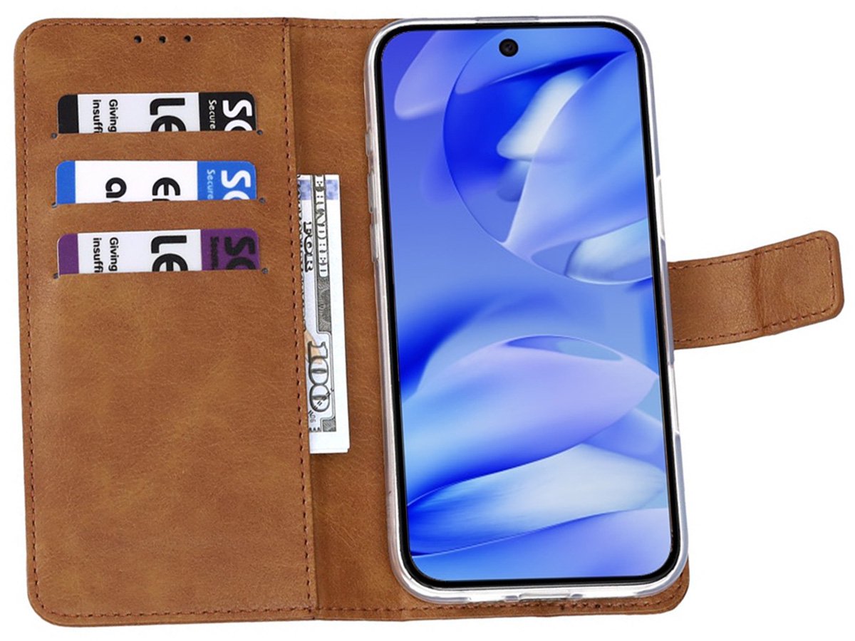 CaseBoutique Bookcase hoesje geschikt voor Oppo Reno13 - Effen Cognac - Kunstleer