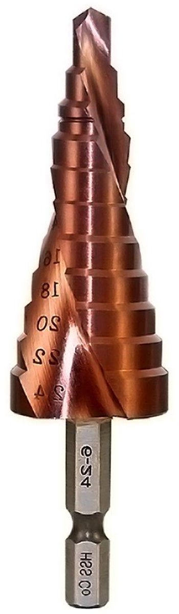 Trappenboor 6-24 mm HSS M35 verzinker spiraalfluit