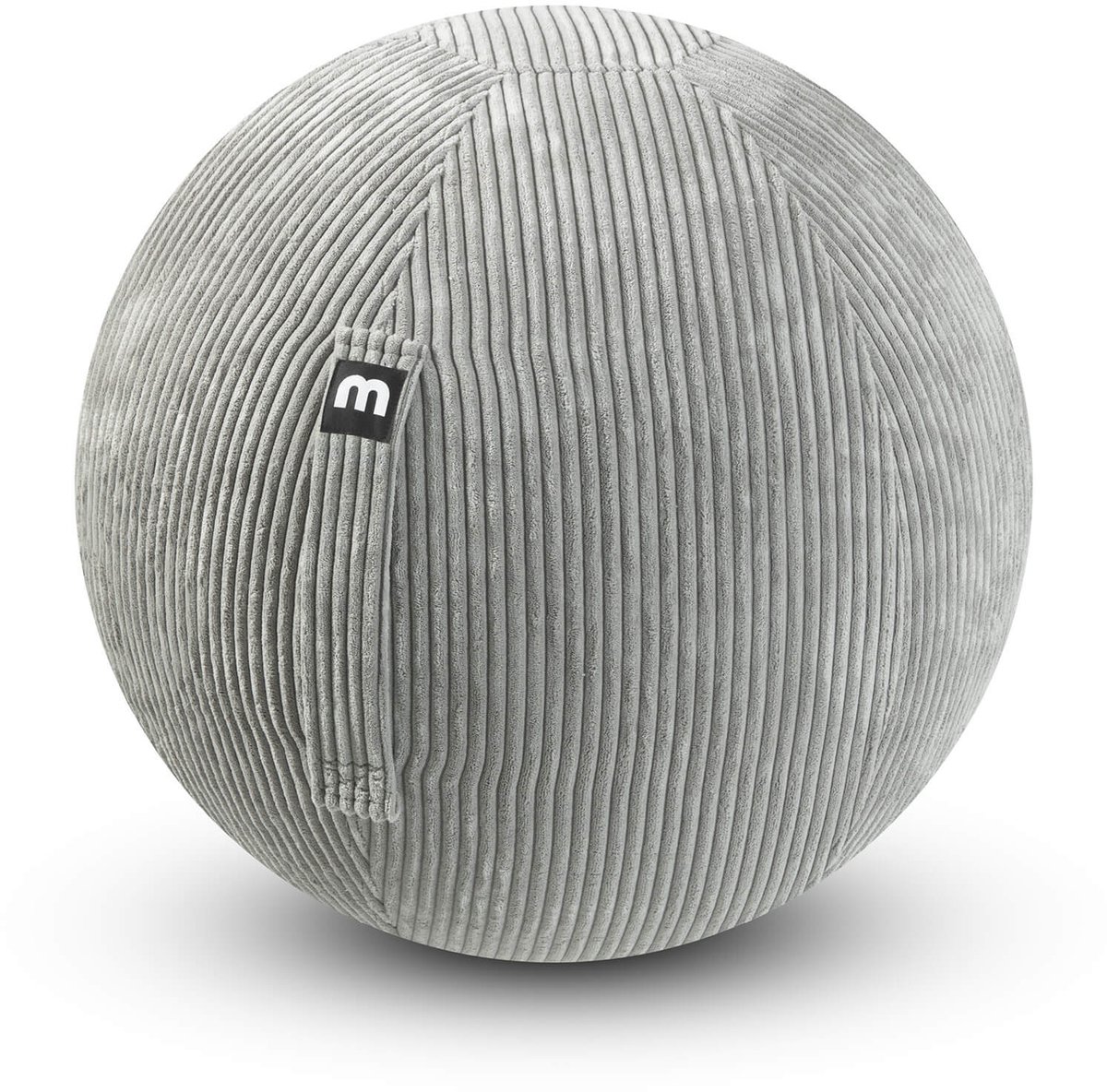 mokebo koord Zitbal ergonomisch 'Der Runde', Bureaustoel alternatief, Gymnastics Ball gemaakt van Stof, Pezziball, Yogabal met Pomp in grijs