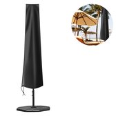 Parasolhoes - Waterdichte hoes - UV-bescherming - Voor tuinparasol buiten - Winddicht trekkoord - Oxford stof - Zwart - 183x25x35cm - 1 stuk