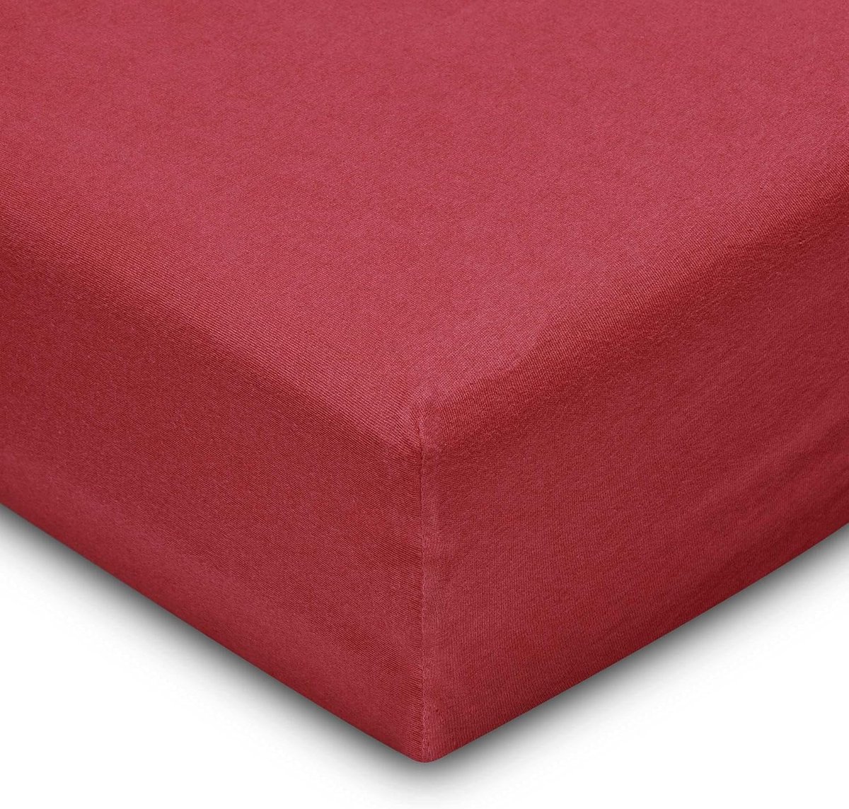 Ibenzoa Ademende Microvezel Hoeslaken Set - 120x200 cm - Zwart bordeaux