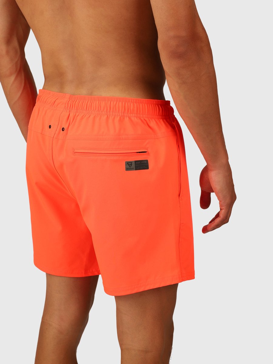 Brunotti Bru - conic Zwembroek Heren - Zwemshort met 4 - Way Stretch - Neon Orange — afbeelding 25