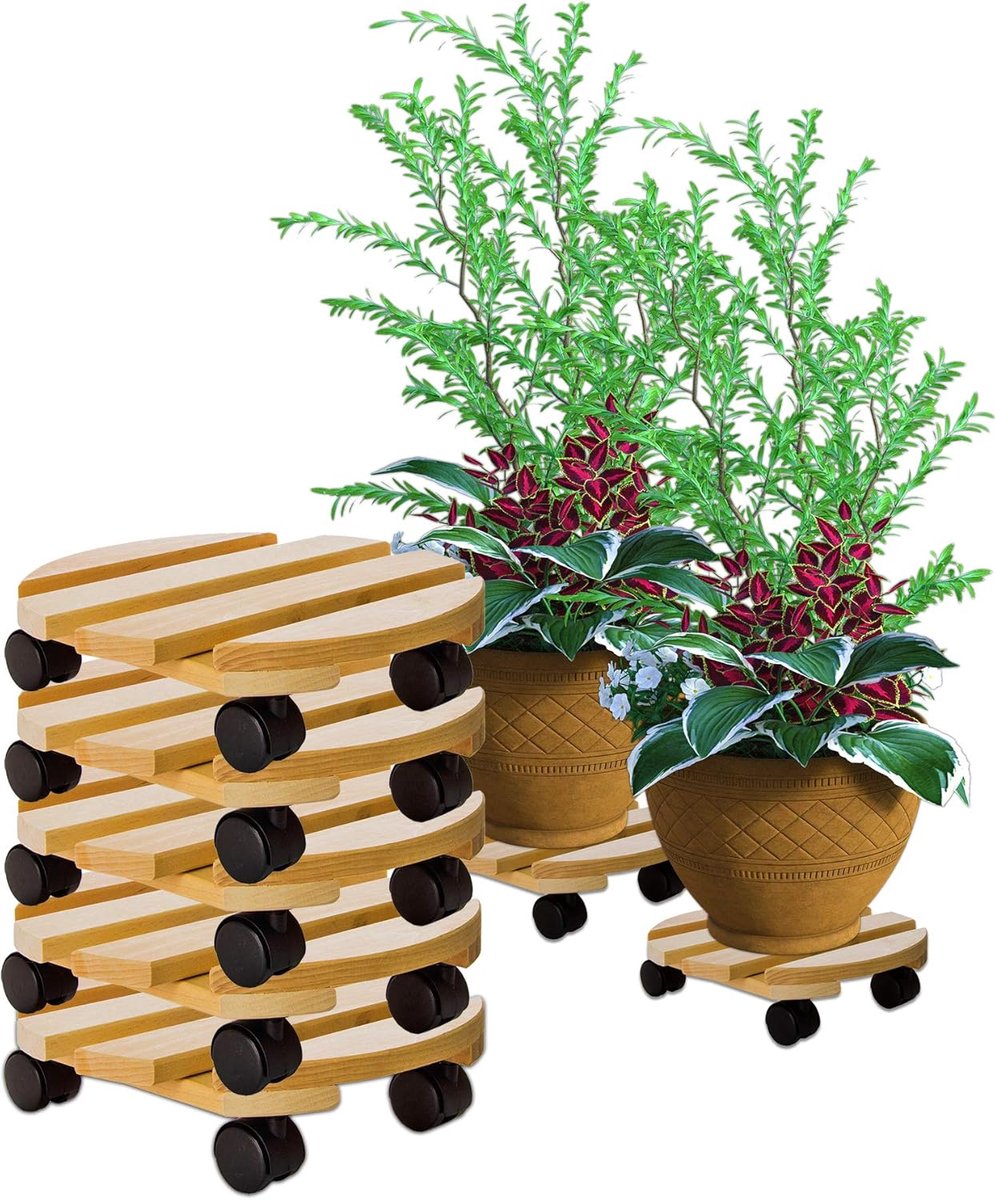 Ibenzoa® Duurzame Rolwielen Set voor Planten - 5 Stuks, Robuust en Gemakkelijk Te Gebruiken
