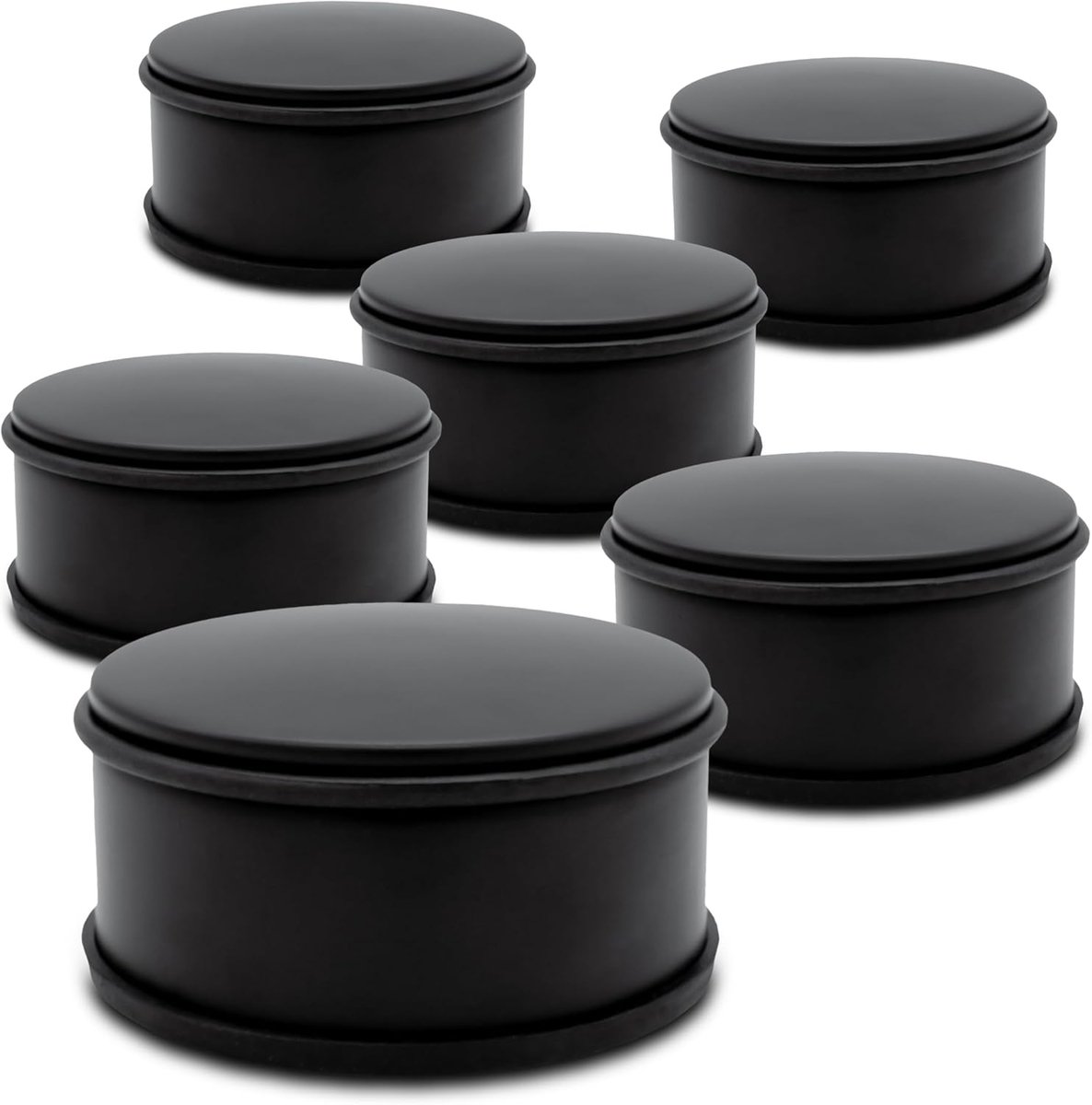 Ibenzoa® Set van 6 Metalen Deurstops met Antislip Onderlagen - Diverse Groottes