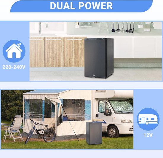 Campingkoelkast Op Zonne-Energie, 50W Zonnepaneel Koelkast Op Zonne-Energie Draagbare Minikoelkast Koelkast Op Zonne-Energie