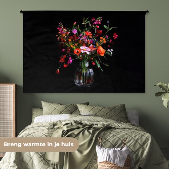 Tapisserie murale 180x120 cm - Bouquet - Fleurs sauvages - Vase - Tapisserie - Tapisseries