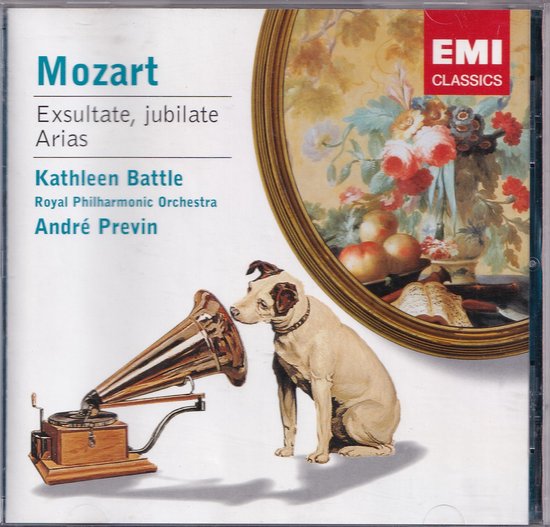 Albumhoes met Mozart, "Exsultate, jubilate Arias", Kathleen Battle, Royal Philharmonic Orchestra en André Previn.