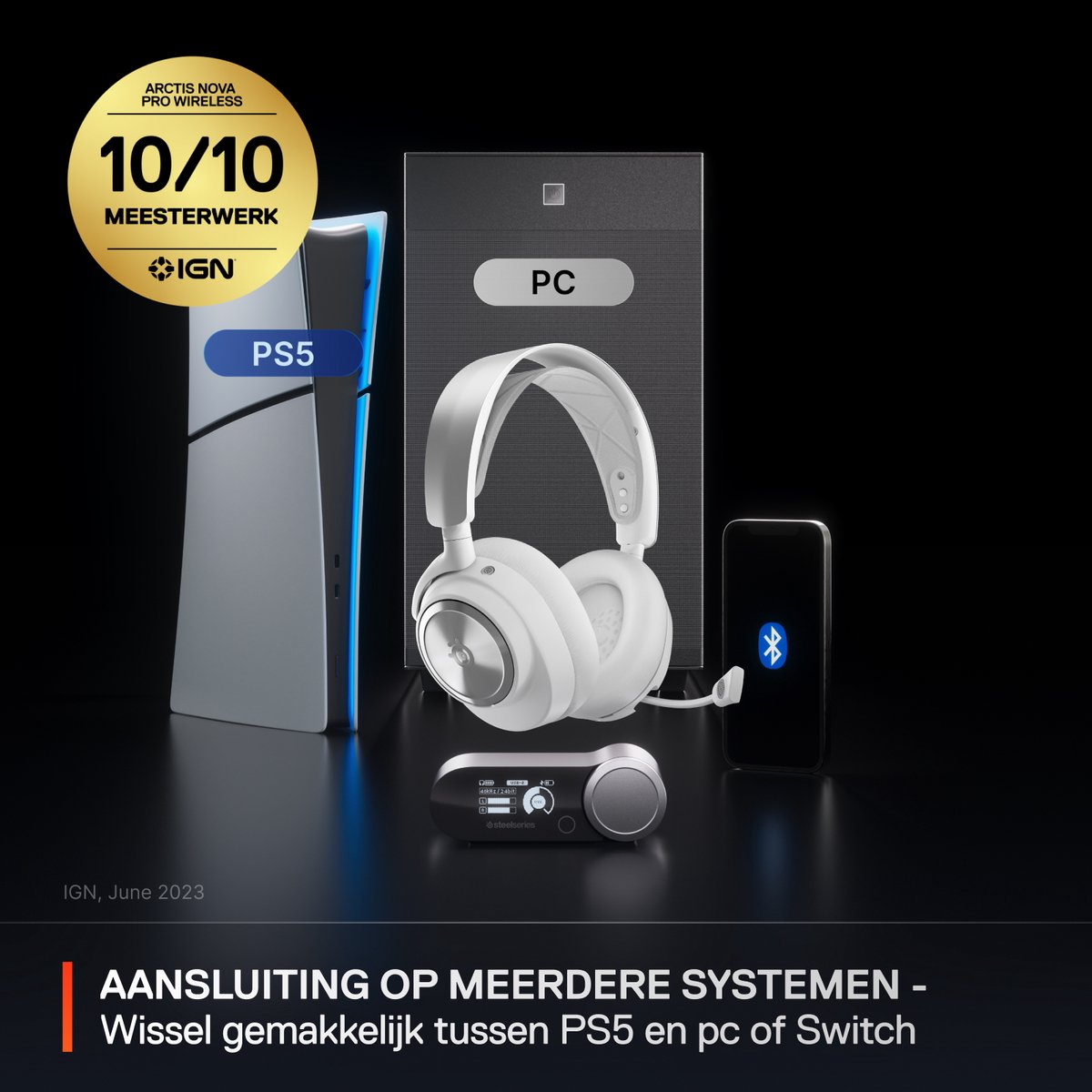 SteelSeries Arctis Nova Pro - Draadloze Gaming Headset - Wit — afbeelding 4