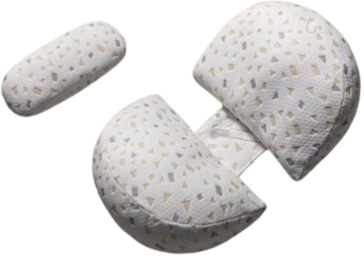 Ergonomisch zwangerschapskussen - Voor zijslapen - Body pillow - Zijslaapkussen - Voedingskussen - Verstelbaar - Grijs